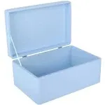 Large Blue Wooden Box Storage with Hinged Lid | 11.8 x 7.87 x 5.51 inches (+-0.5) | Gift Box Storage | Product NOT Intended for 15 Years OR Below