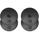 Yes4all 1-Inch Cast Iron Weight Plates for Dumbbells – Standard Weight Plates (Combo 5lb x 4pcs)