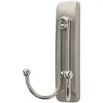 Command Large Brushed Nickel Double Hook