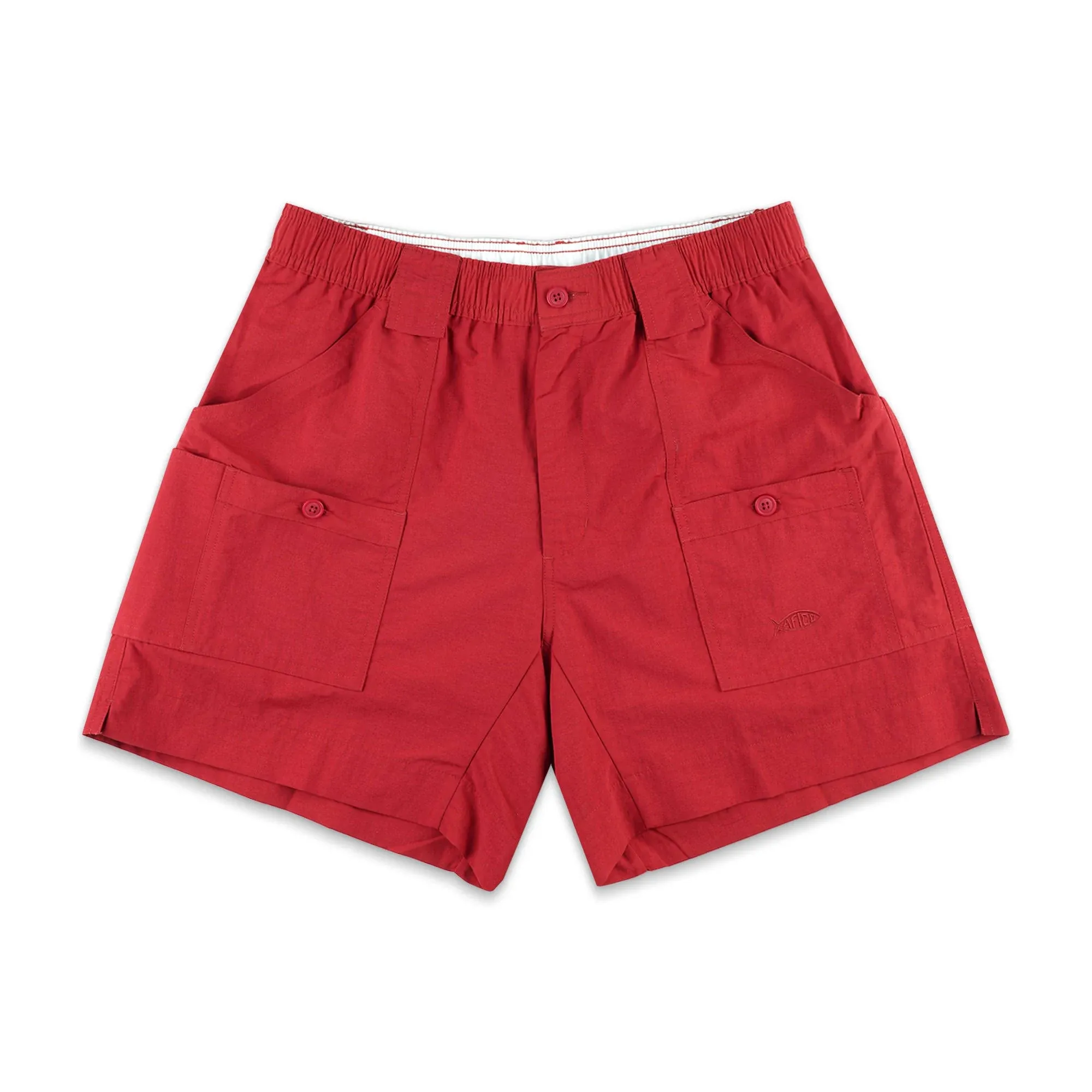 AFTCO Original Fishing Shorts for Men - True Red - 28