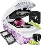 Vegetable Chopper - Spiralizer Vegetable Slicer - Onion Chopper with Container