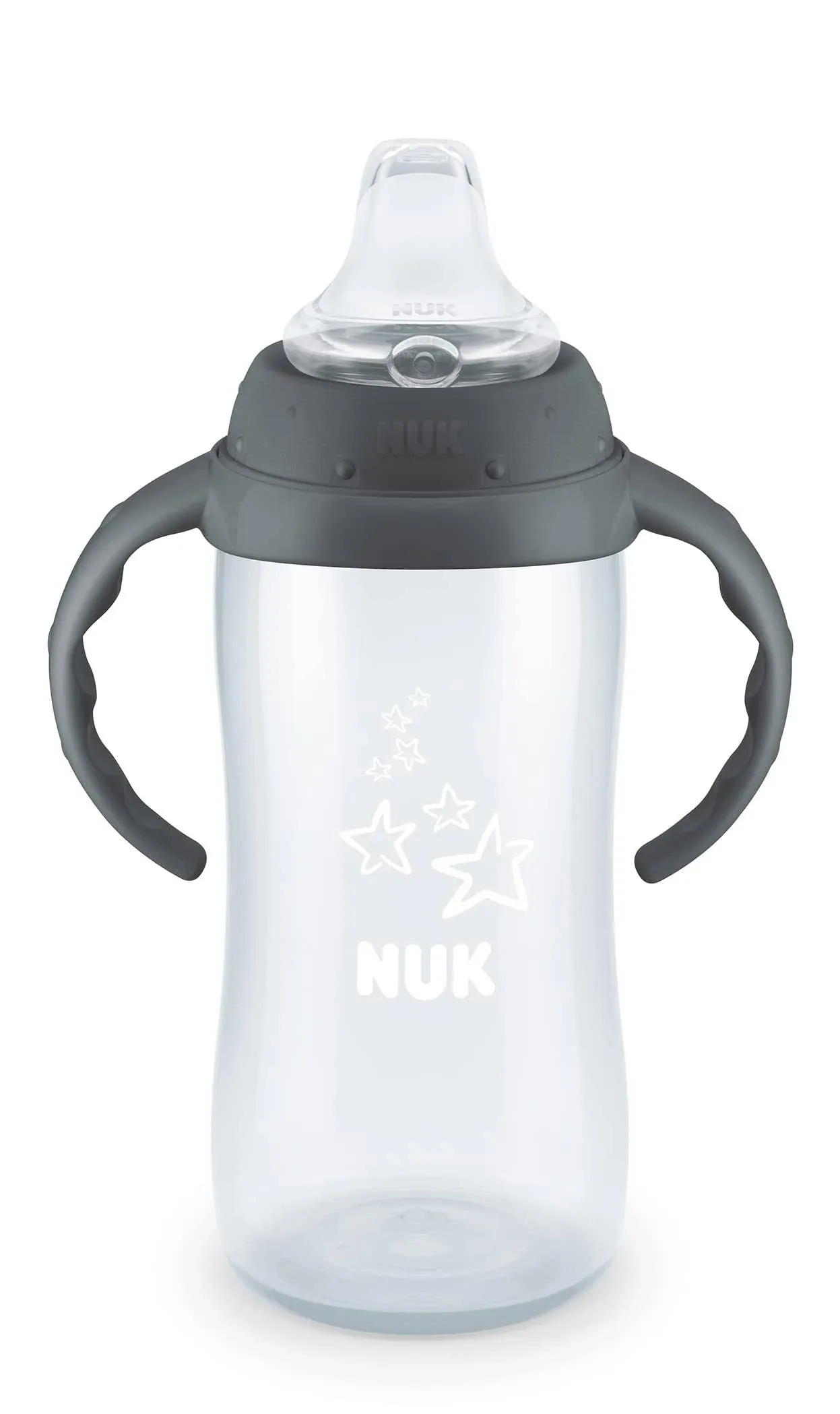 Nuk Large Learner Tritan Cup, 10 Ounce, Gray Star