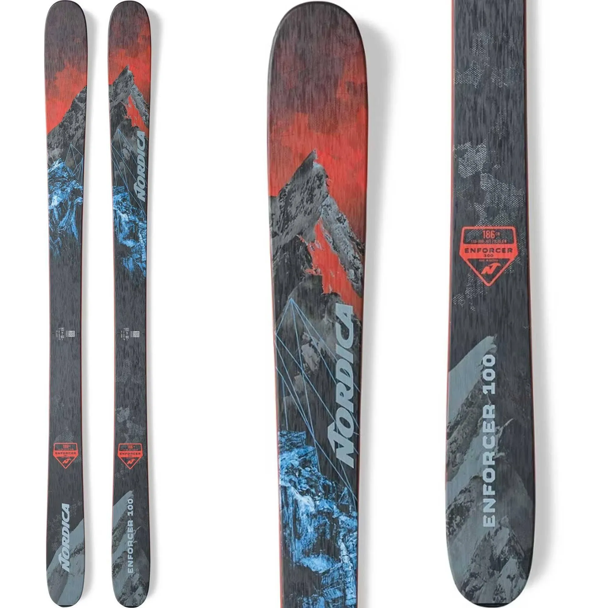 BRAND NEW 2024 NORDICA ENFORCER 100 SKIS 186cm ALL MOUNTAIN FREERIDE