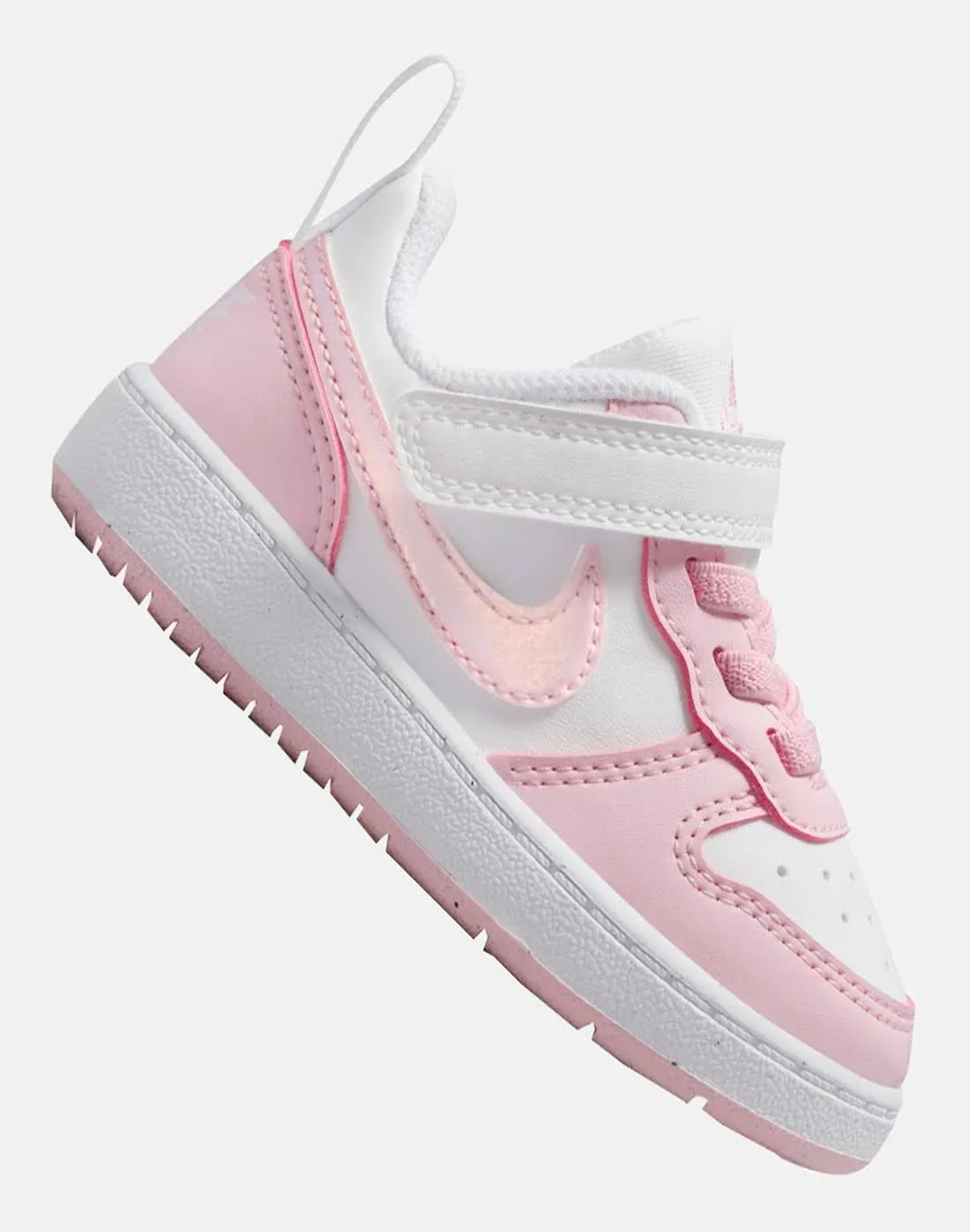 Nike White & Pink Court Borough Low Recraft Girls Toddler Trainers