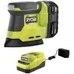 Ryobi PCL416K1 ONE+ 18V Cordless Corner Cat Finish Sander Kit with 4.0 Ah Battery and Charger