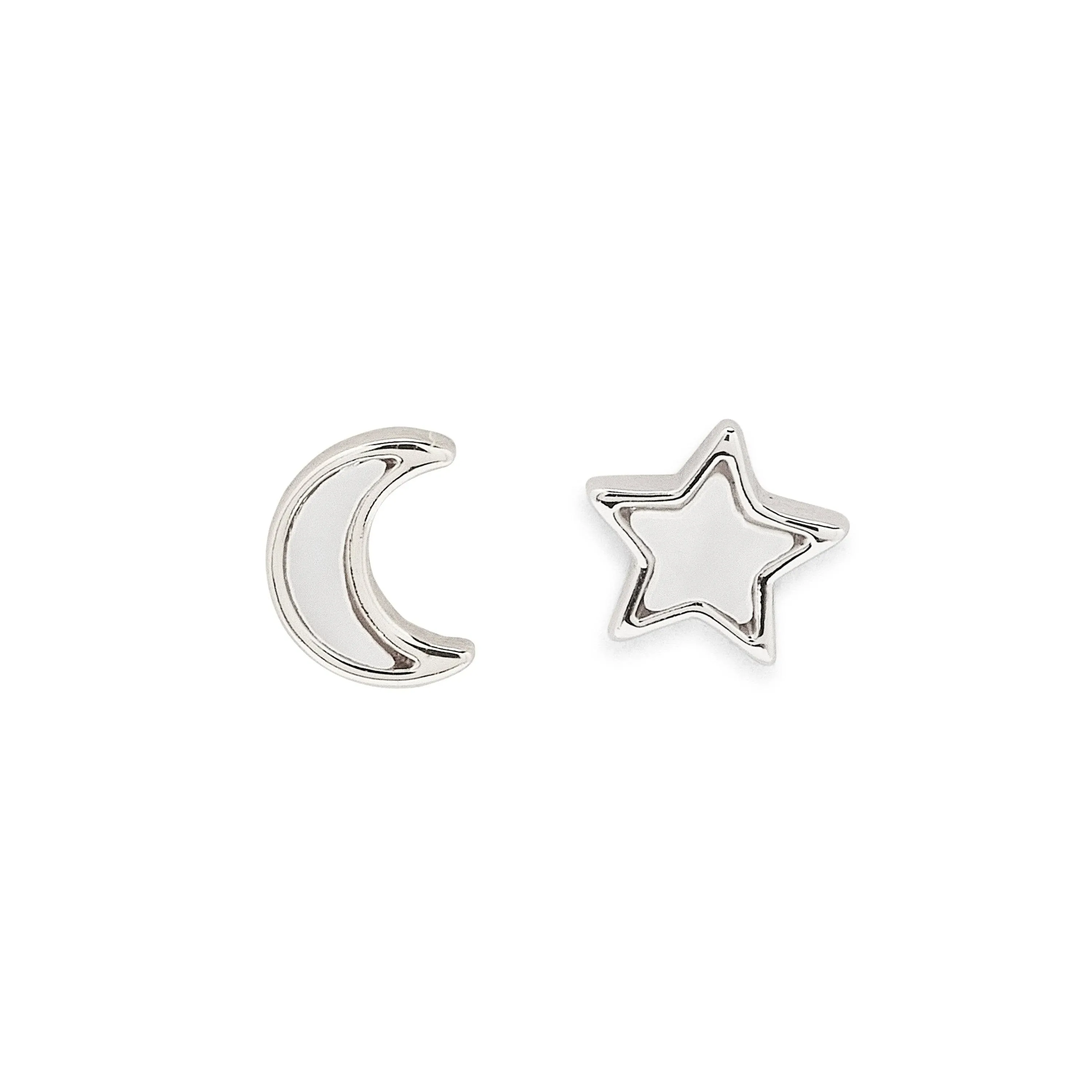 Moon Star Studs Silver by Pura Vida