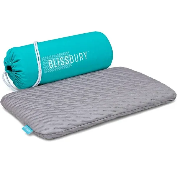 BLISSBURY Ultra Thin Pillow for Stomach Sleeper Gray / Standard