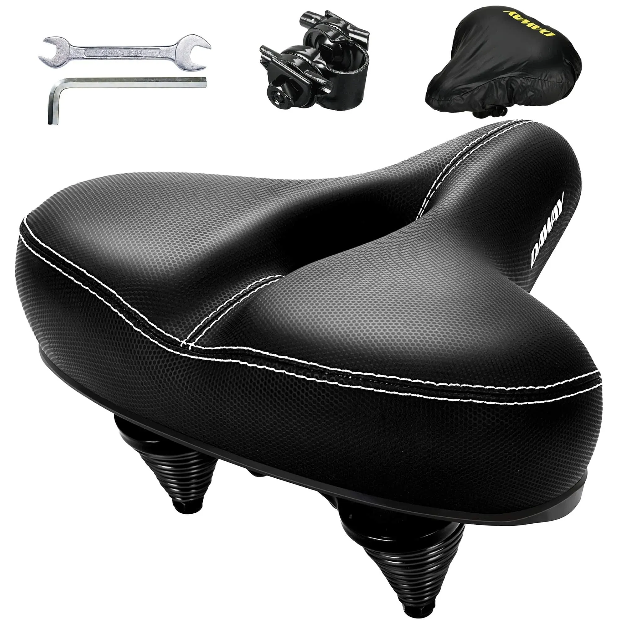 DAWAY C30 Comfortable Oversized Bike Seat - Compatible with Peloton, Exercise, M