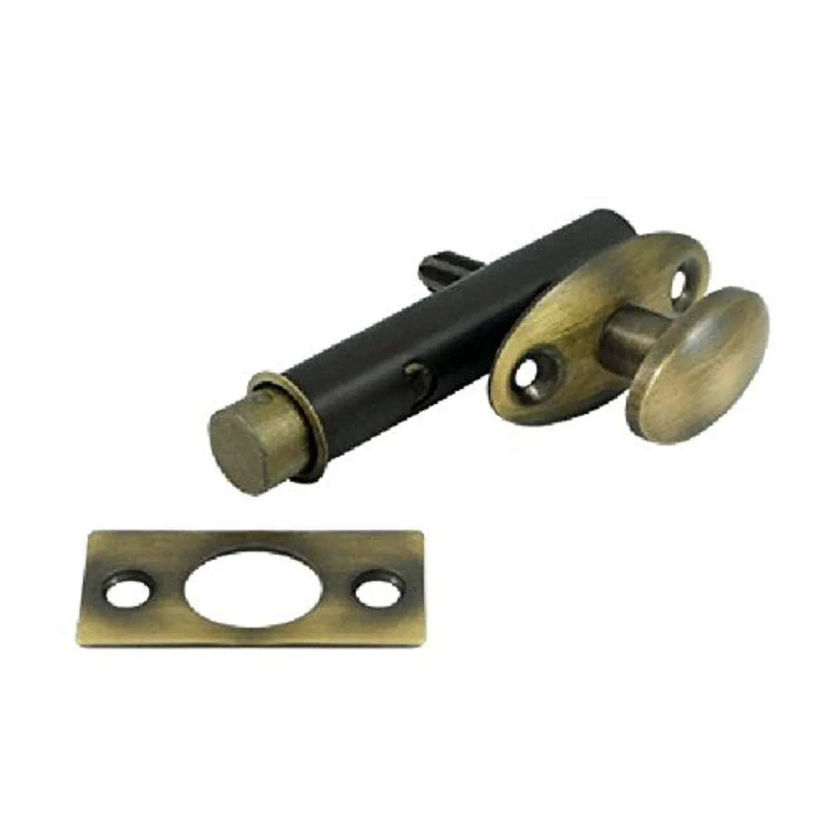 MB175U5 Mortise Bolt; Antique Brass Finish