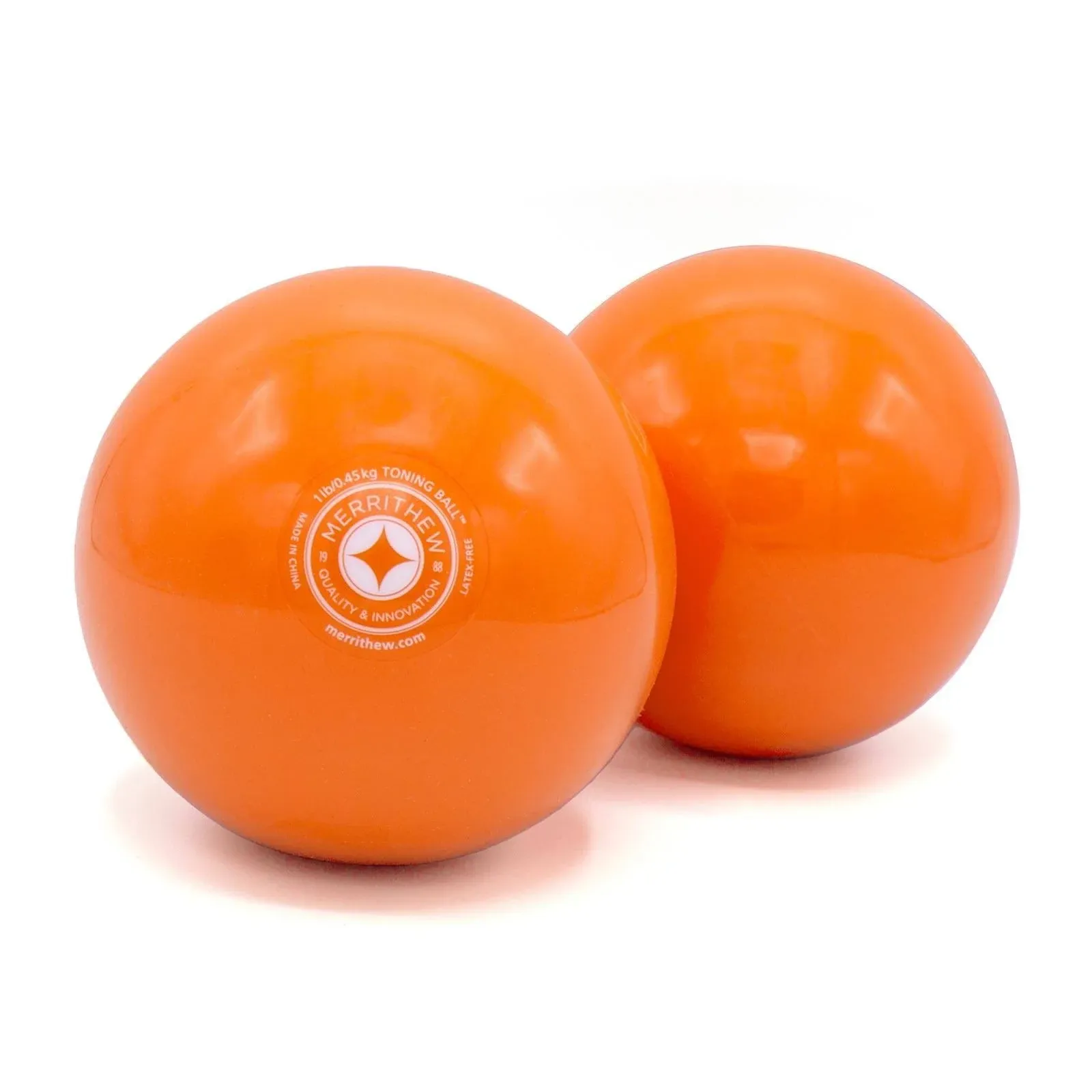 Stott Pilates Toning Ball Two-Pack (1 -Pound, Orange)