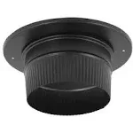 DuraVent 6" DuraBlack Snap-Lock Adapter with Trim - 6DBK-ADSL