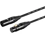 Monoprice Starquad XLR Microphone Cable - 6 Feet - Black | XLR-M to XLR-F, 24AWG, Optimized for Analog Audio - Gold Contacts - Stage Right Series