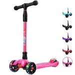 Kick Scooter B02, Lean &#039;N Glide Scooter with Extra Wide PU Light-Up Wheels an...