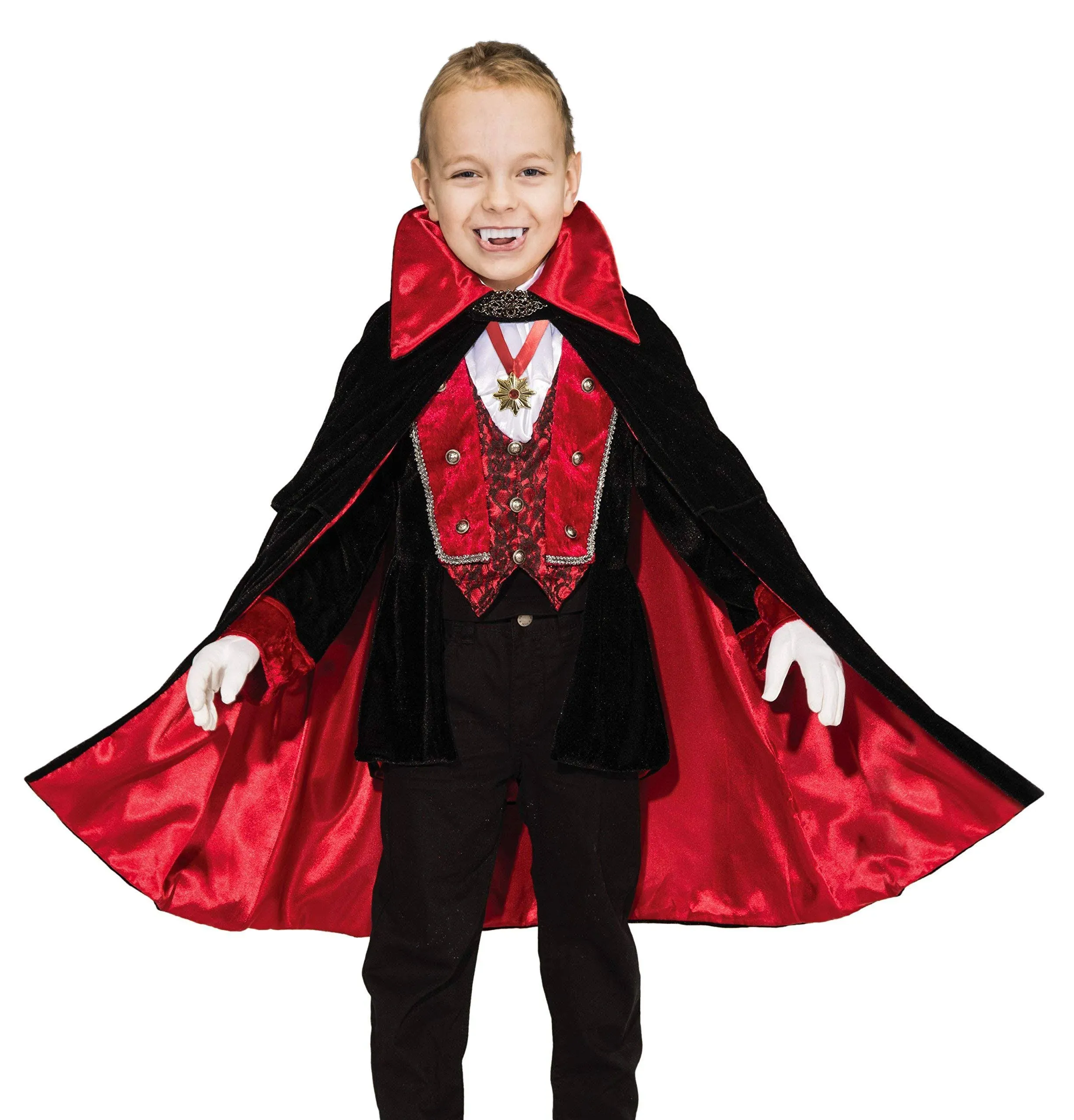 Funnlot Vampire Costume for Boys Boys Deluxe Vampire Toddler Kids Halloween Party Dress Up Role Play and Cosplay