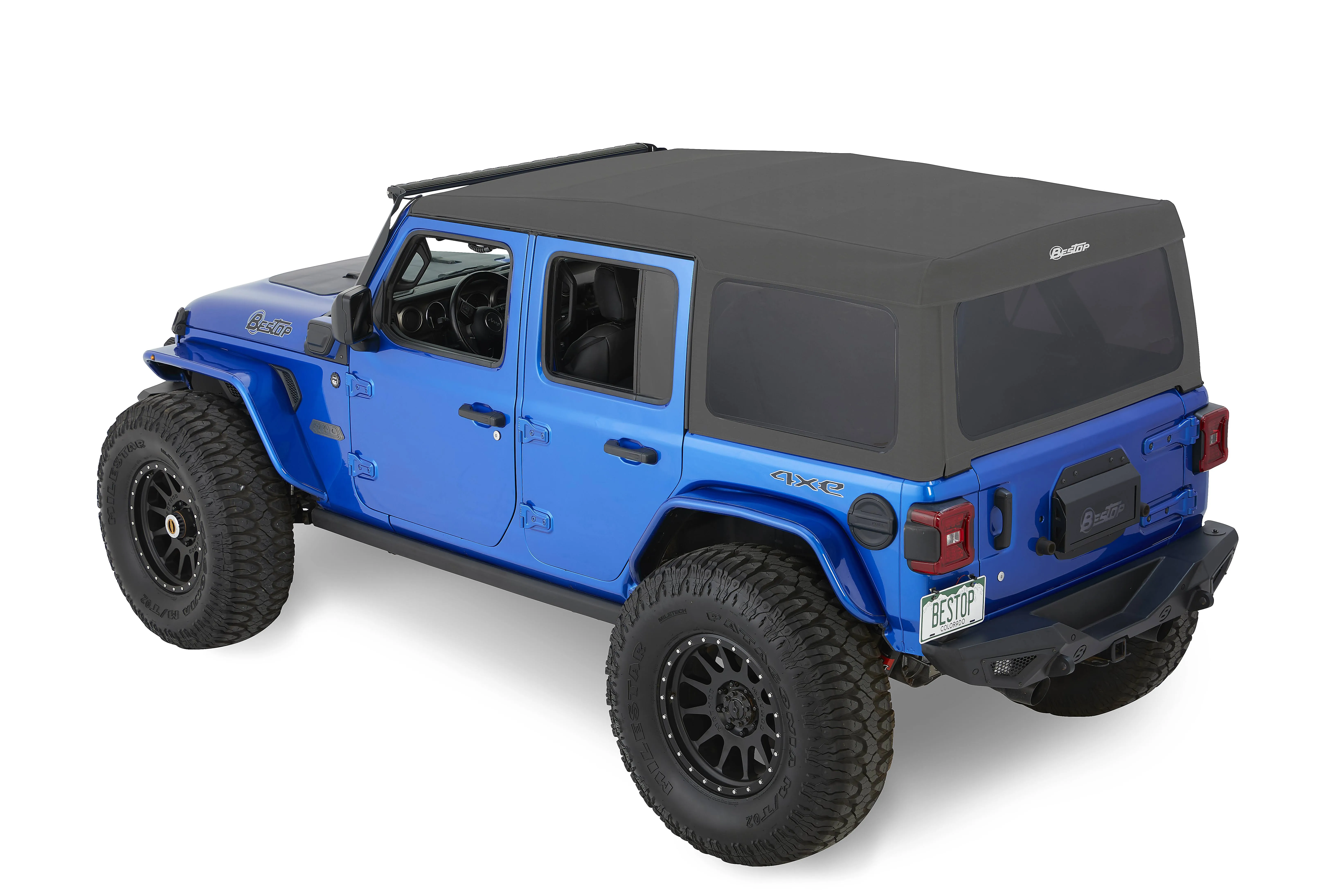 2019 Jeep Wrangler (JL) Bestop Supertop Squareback Soft Top (Black Diamond) - 54726-35