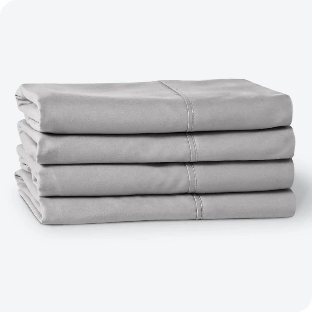 Bare Home Wholesale Bulk Pack Microfiber Pillowcases Hypoallergenic - Standard - 4 Pack - Light Grey