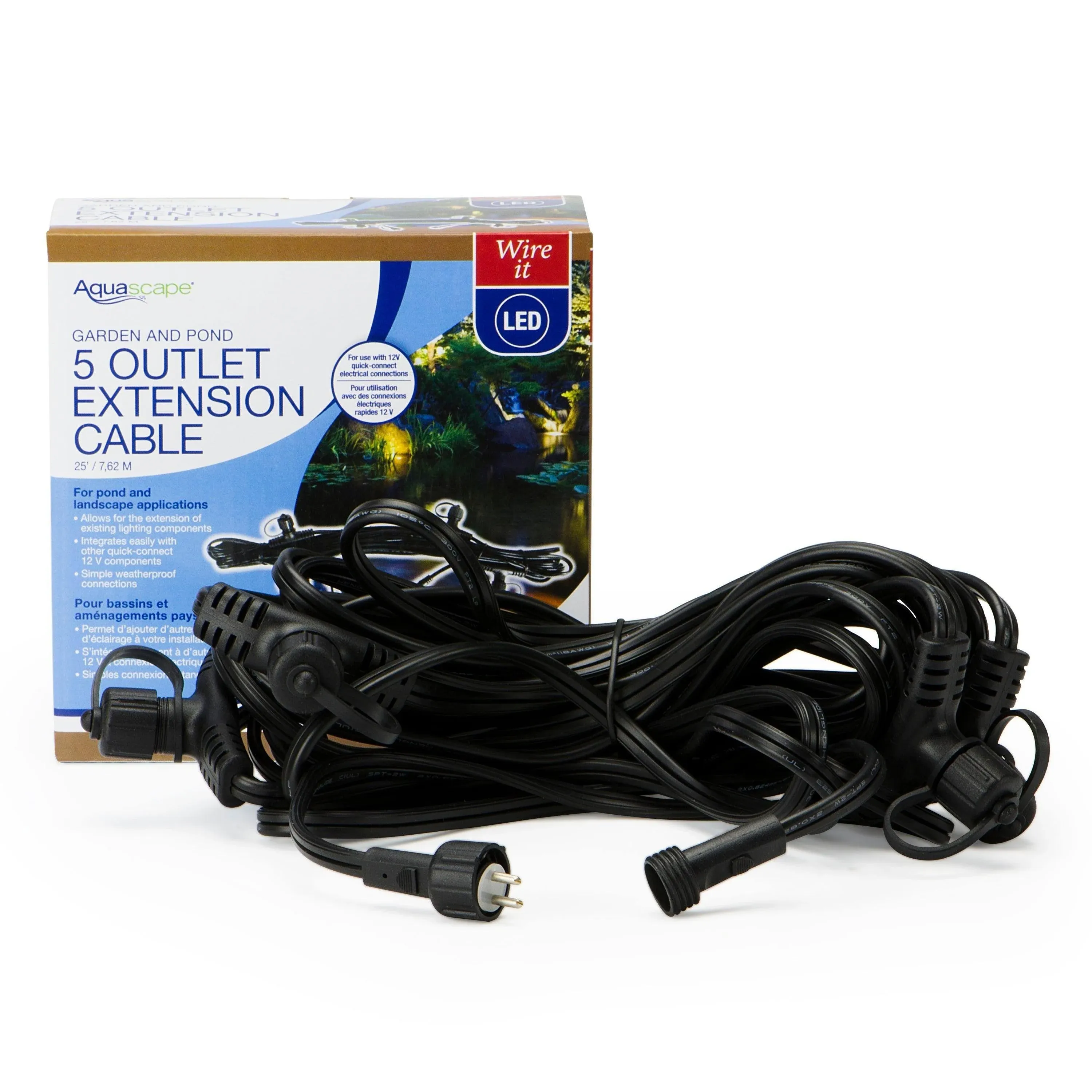 Aquascape - 25' Lighting Cable with 5 Quick-Connects