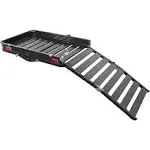 Curt 18112 Aluminum Hitch Cargo Carrier with Ramp