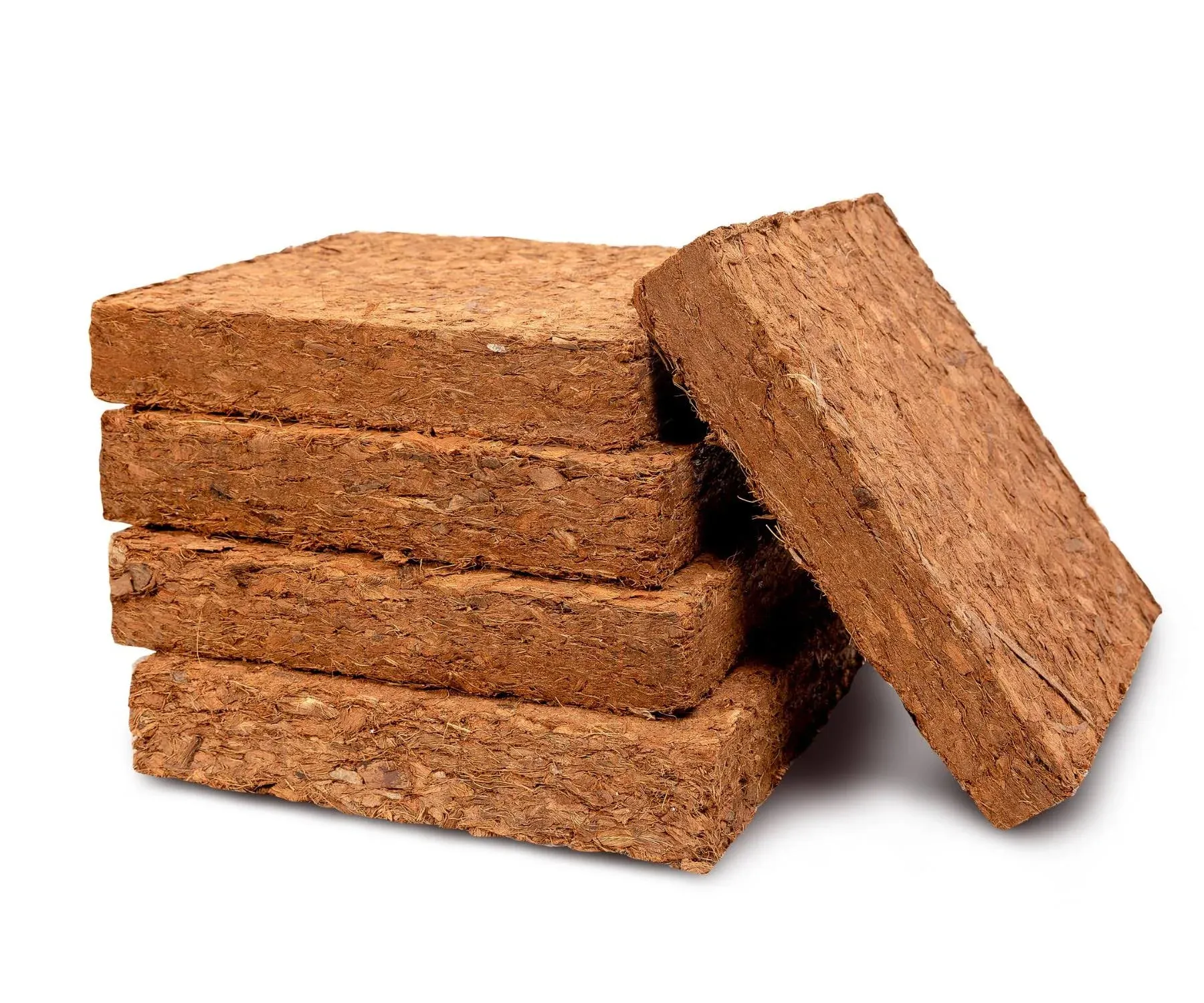 Coco Coir Blocks - GrowExcel Blend (5x1 kg), Expands to 2.5 Cu ft