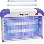 Aspectek 20W Indoor Bug Zapper, Powerful UV Bugs Lamp Attract Insects and 2800V Grid Kills Flying Insects, Includes 2 Replacement Bug Lights