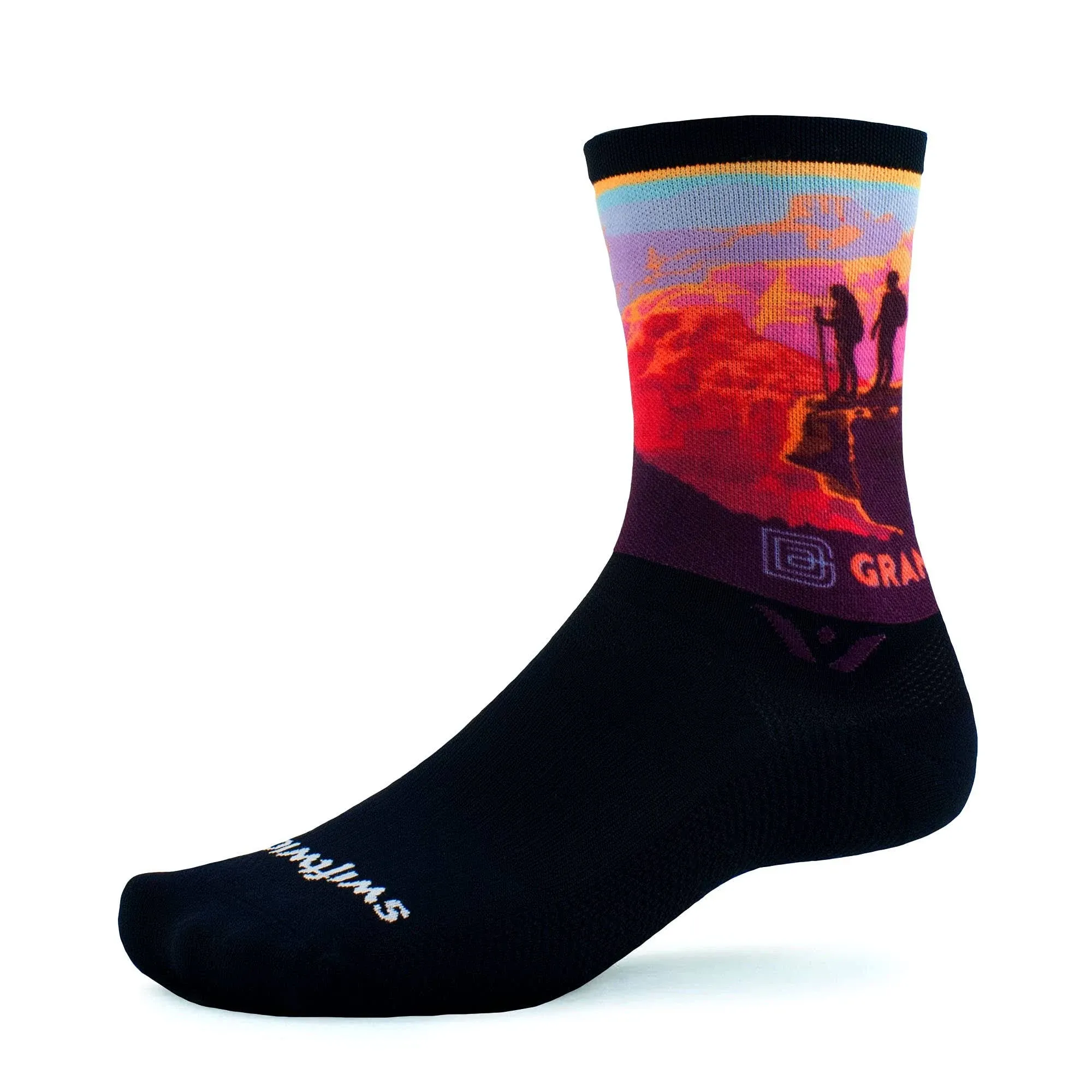 Swiftwick Vision Six Impression National Park Socks - 6 inch, Canyon Lookout, Medium