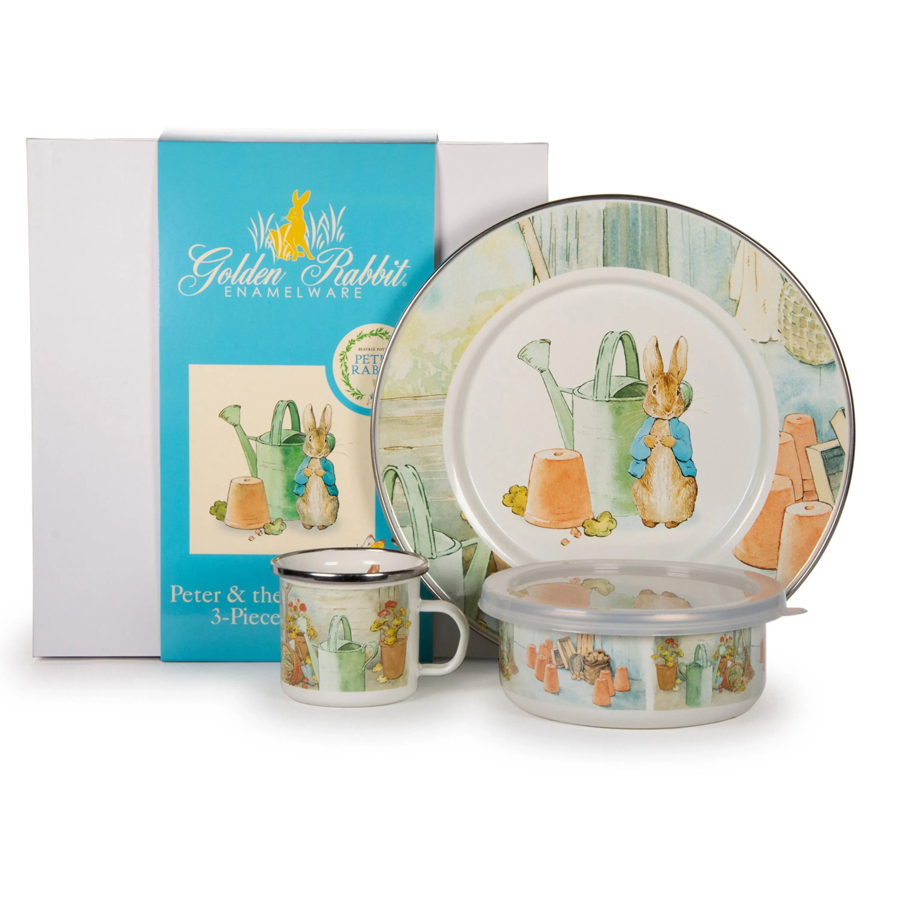 Golden Rabbit Peter The Watering Can Child Set - Multi