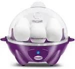 Elite Gourmet Easy Electric 7 Egg Capacity Cooker, Poacher, Omelet Maker, Scrambled, Soft, Medium, Hard Boiled with Auto Shut-Off and Buzzer, BPA