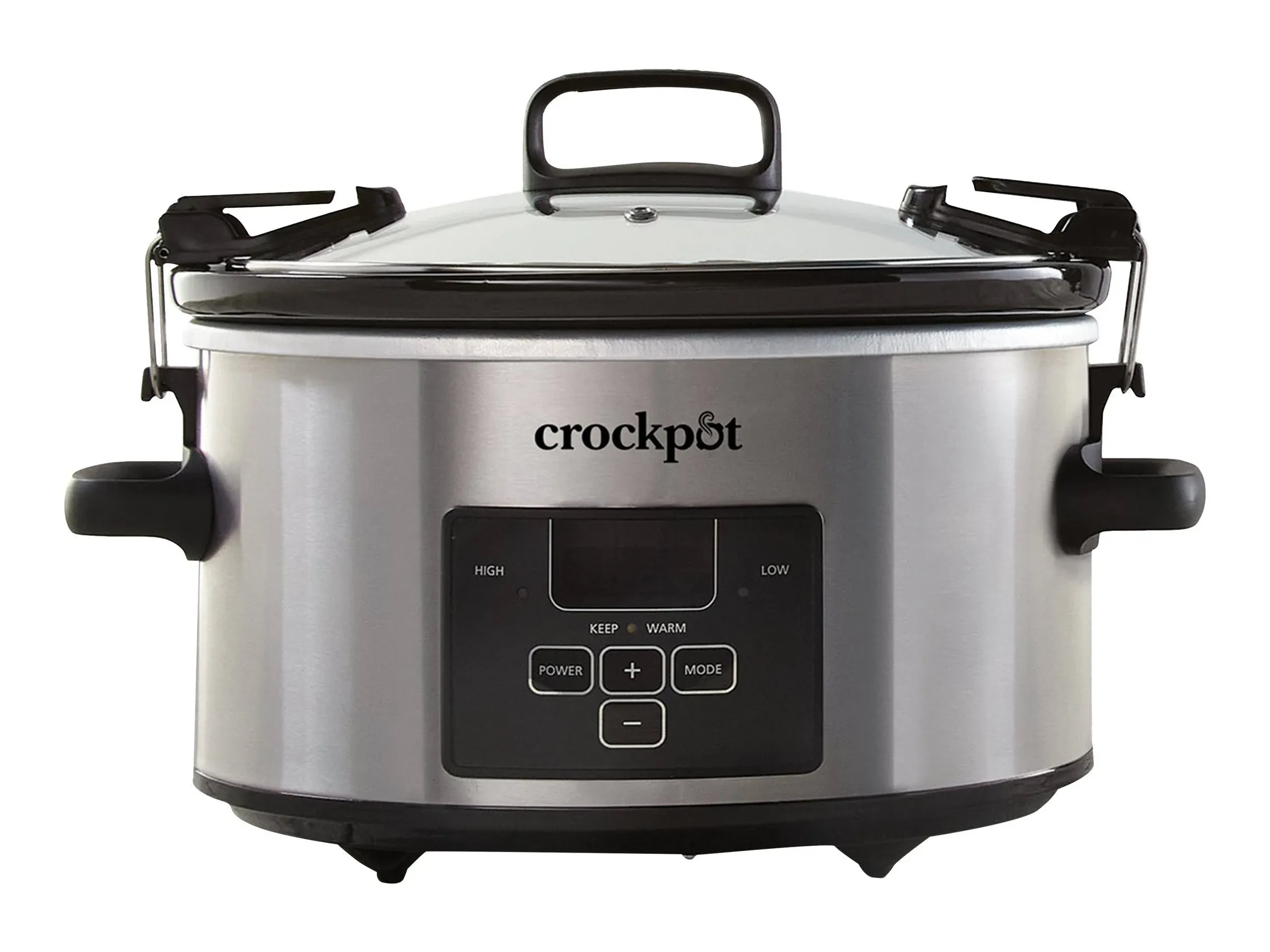 4 Quart Cook and Carry Programmable Slow Cooker Digital Display, Stainless Steel