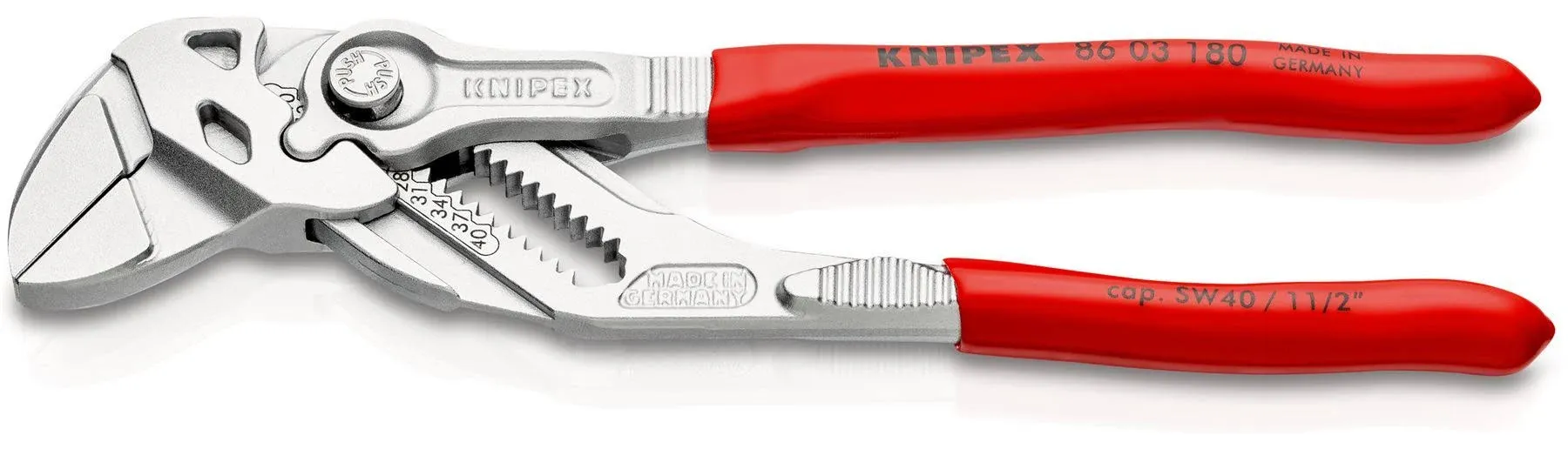 KNIPEX Tools - Pliers Wrench, Chrome, Multi-Componen<wbr/>t (8605180), 7-1/4 inches