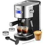 Gevi Espresso Machine 20 Bar, Professional Espresso Maker with Milk Frother Steam Wand, Compact Semi-Automatic Espresso Machines for Cappuccino, Latte