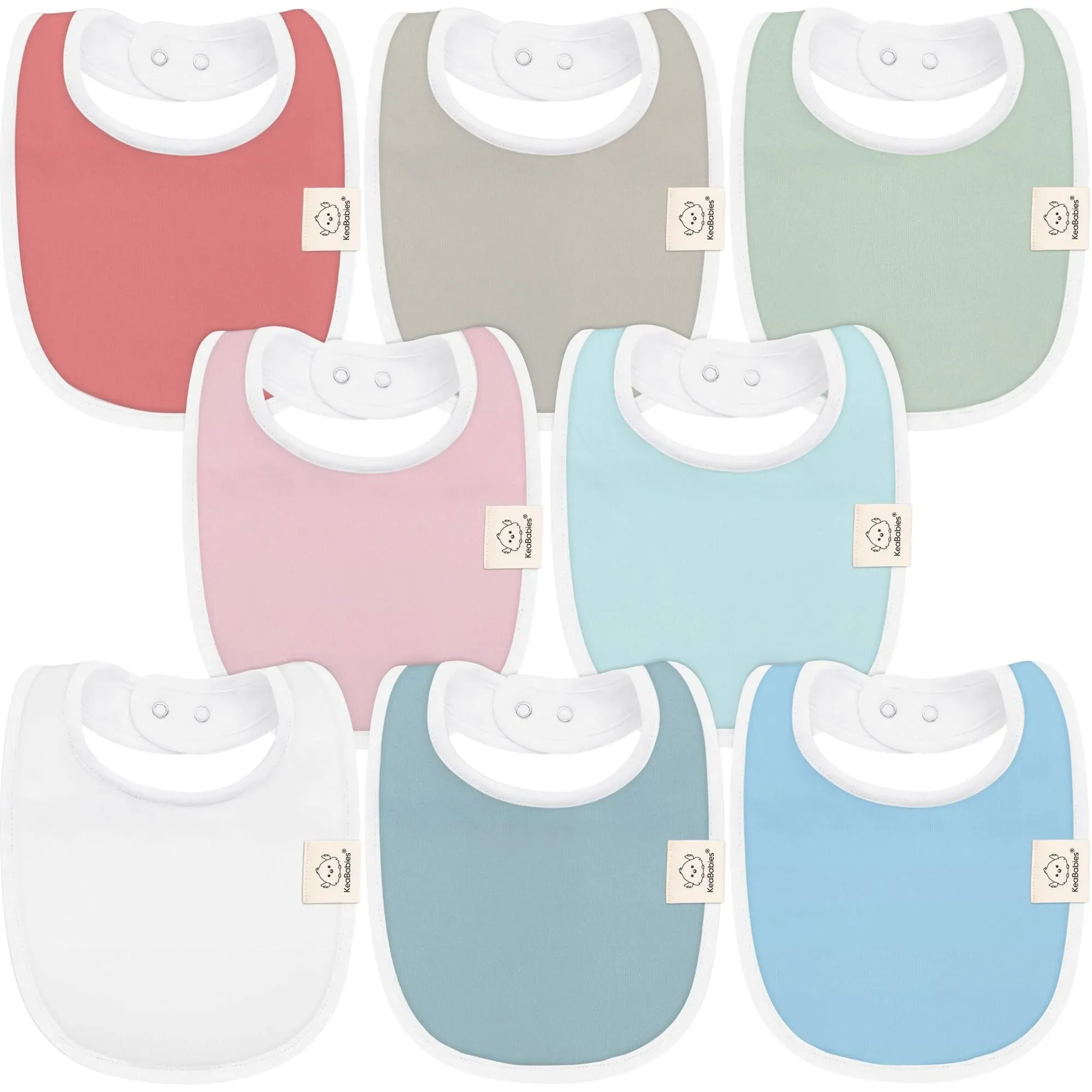 KeaBabies 8-Pack Baby Drool Bibs in Spring