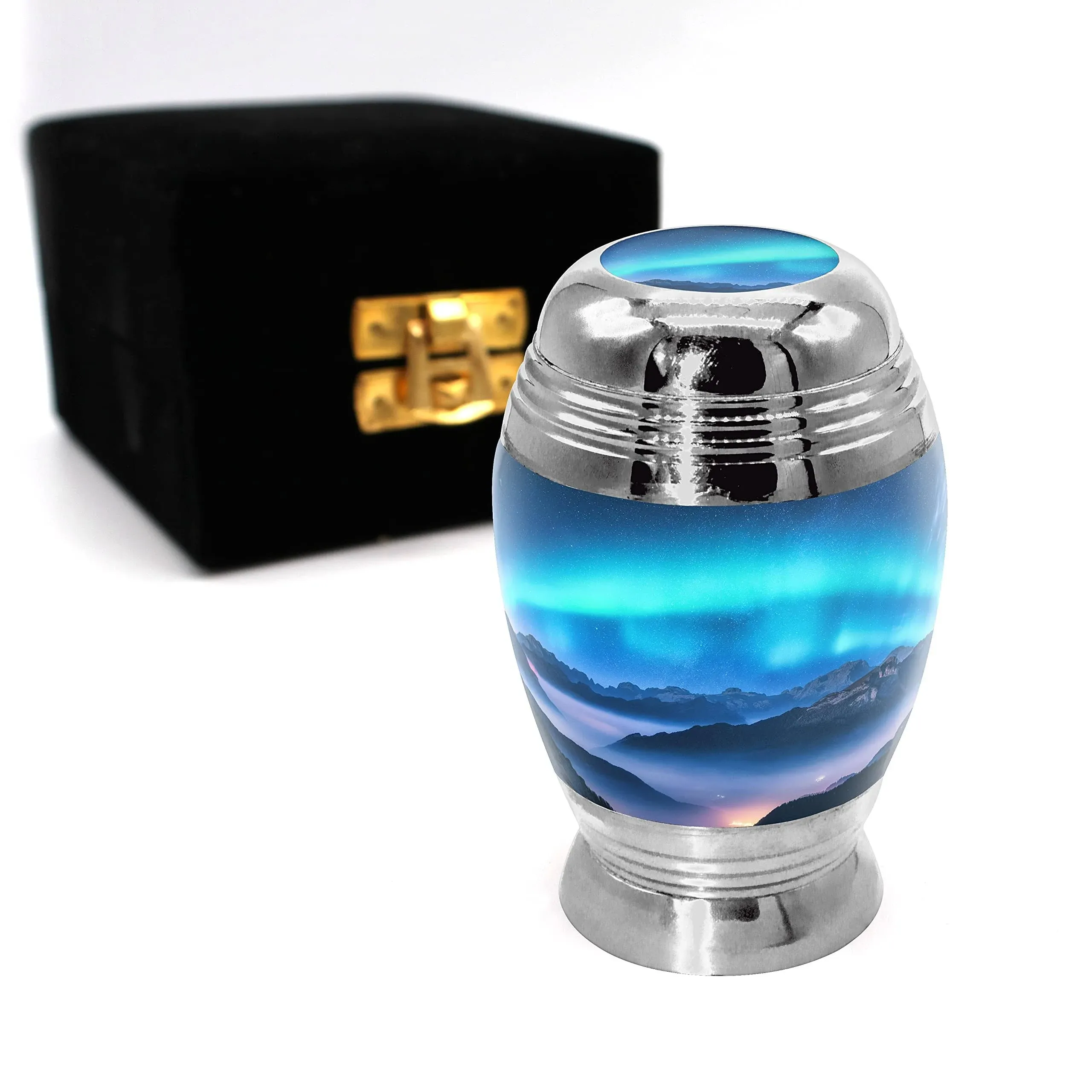 Aurora Borealis Cremation Urns, 1 Keepsake