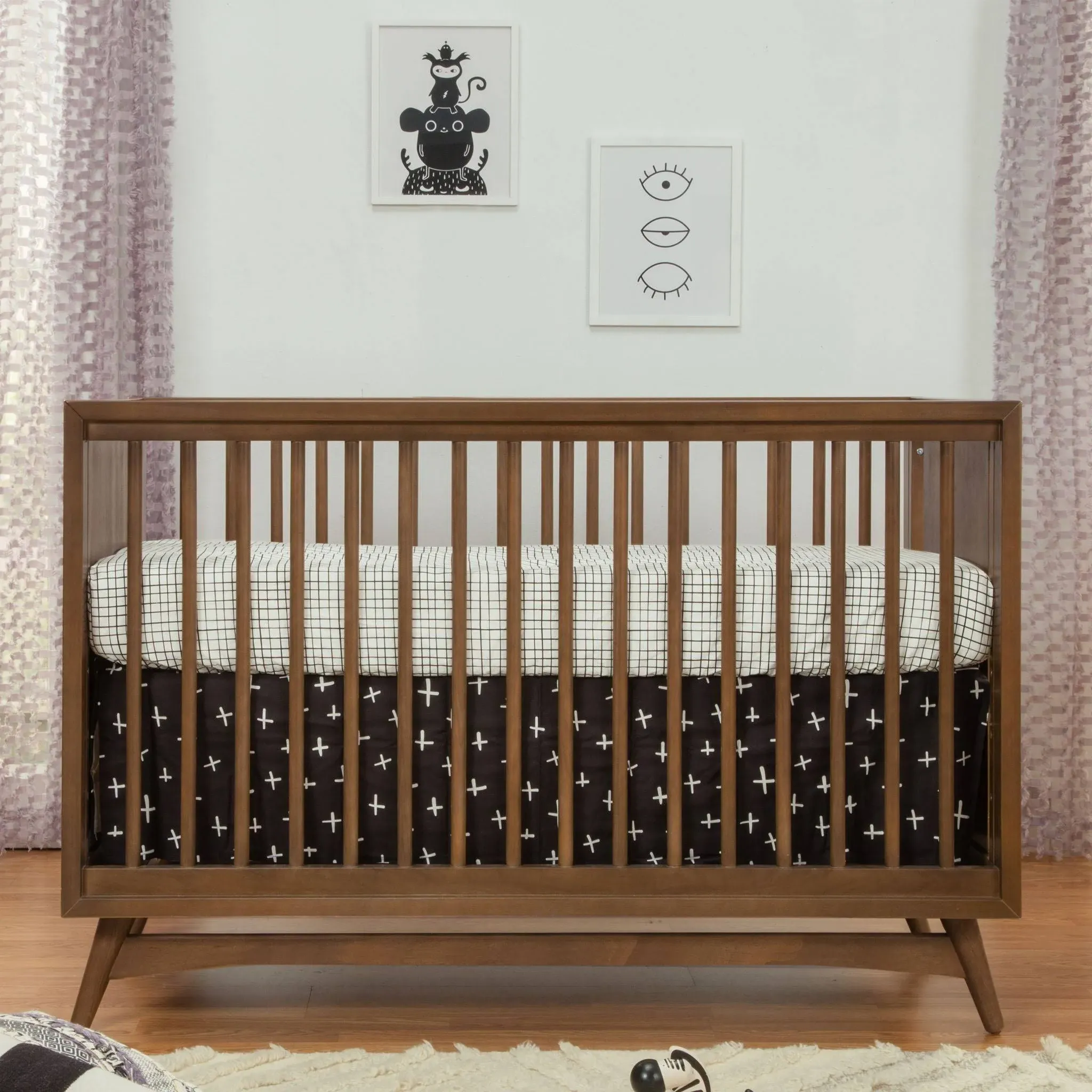 Babyletto Peggy 3-in-1 Convertible Crib - Natural Walnut