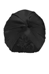 Shop Slip Knotted Silk-satin Turban In Schwarz