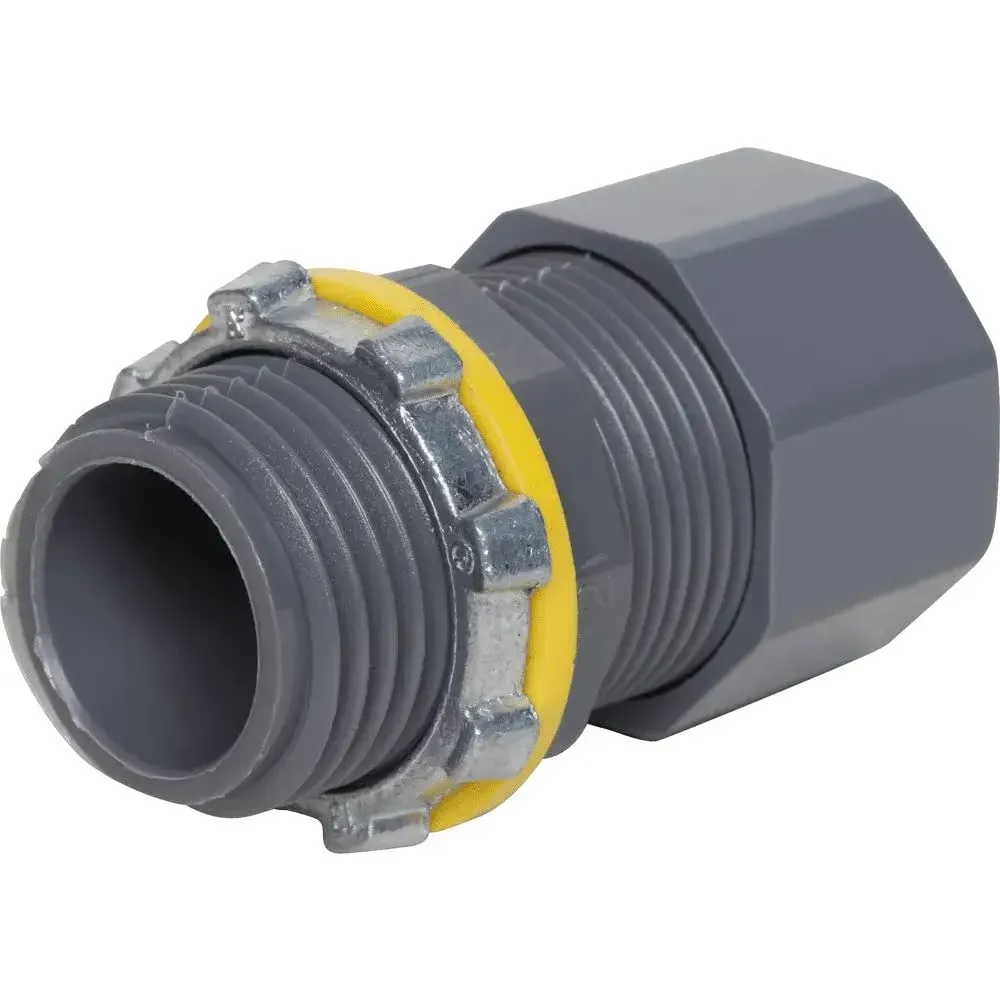 1/2" Low-Profile Strain Relief Non-Metallic Cord Connector (Cord Range: .200-.485)