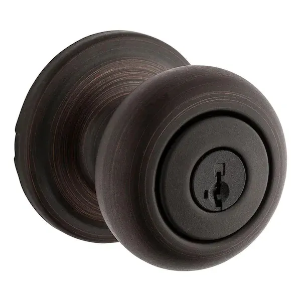 Kwikset 97402-795 Hancock Keyed Entry Knob featuring SmartKey in Venetian Bronze