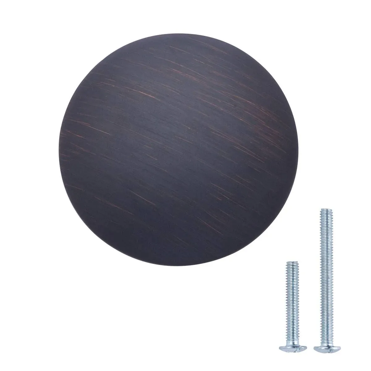 South Main Hardware 1-1/4 in. Modern Round Cabinet Knob Oil Rubbed Bronze / 10-Pack