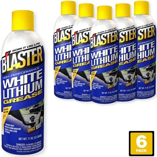 11 oz. High-Performan<wbr/>ce White Lithium Grease Spray Pack of 6 NEW