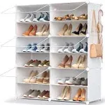 HOMICKER Shoe Storage24 Pairs Rack Organizer for Closet Cabinet with Door Shelves ClosetEntrywayHallwayBedroom