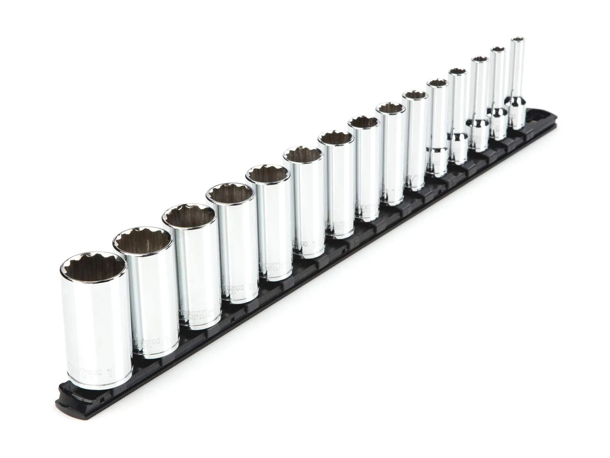 Tekton SHD91115 3/8 in. Drive Deep 12-Point Socket Set (15-Piece)