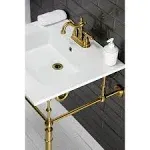 Edwardian Brass Console Sink Legs, Brushed Brass | Kingston Brass Vpb33227