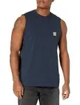 Carhartt Men&#039;s Workwear Pocket Sleeveless T-Shirt - Navy - Small