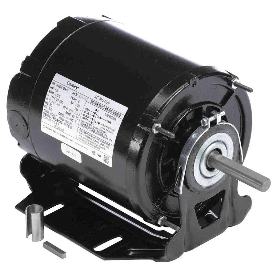 Marathon GF2034 048S17D11042 0.33 HP 1 Ph 60 Hz 115/230 V 1800 RPM 48Y Frame DP Fan and Blower Motor