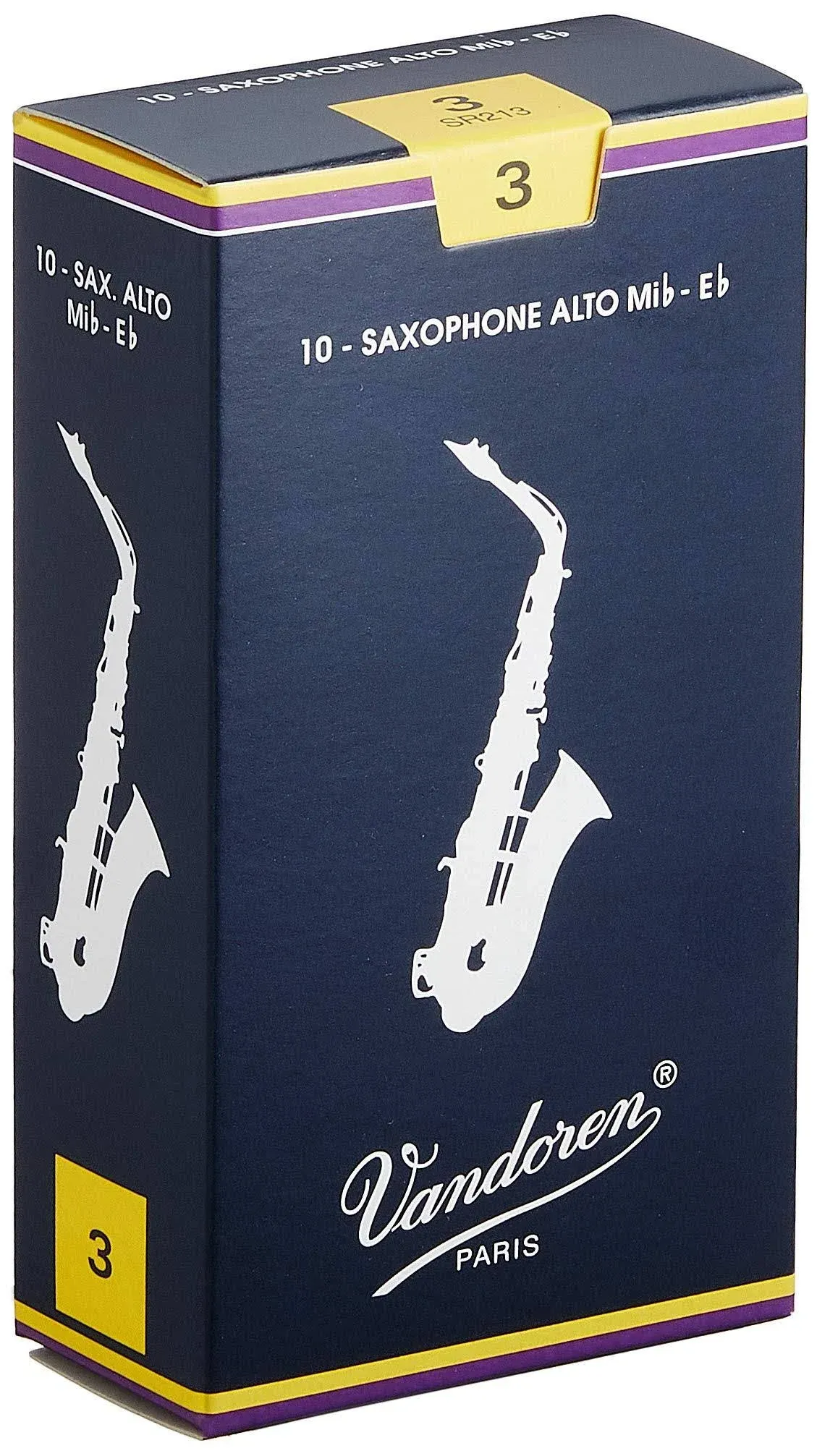 Vandoren 10 Alto Saxophone Reeds Size 3 Brand New in Box