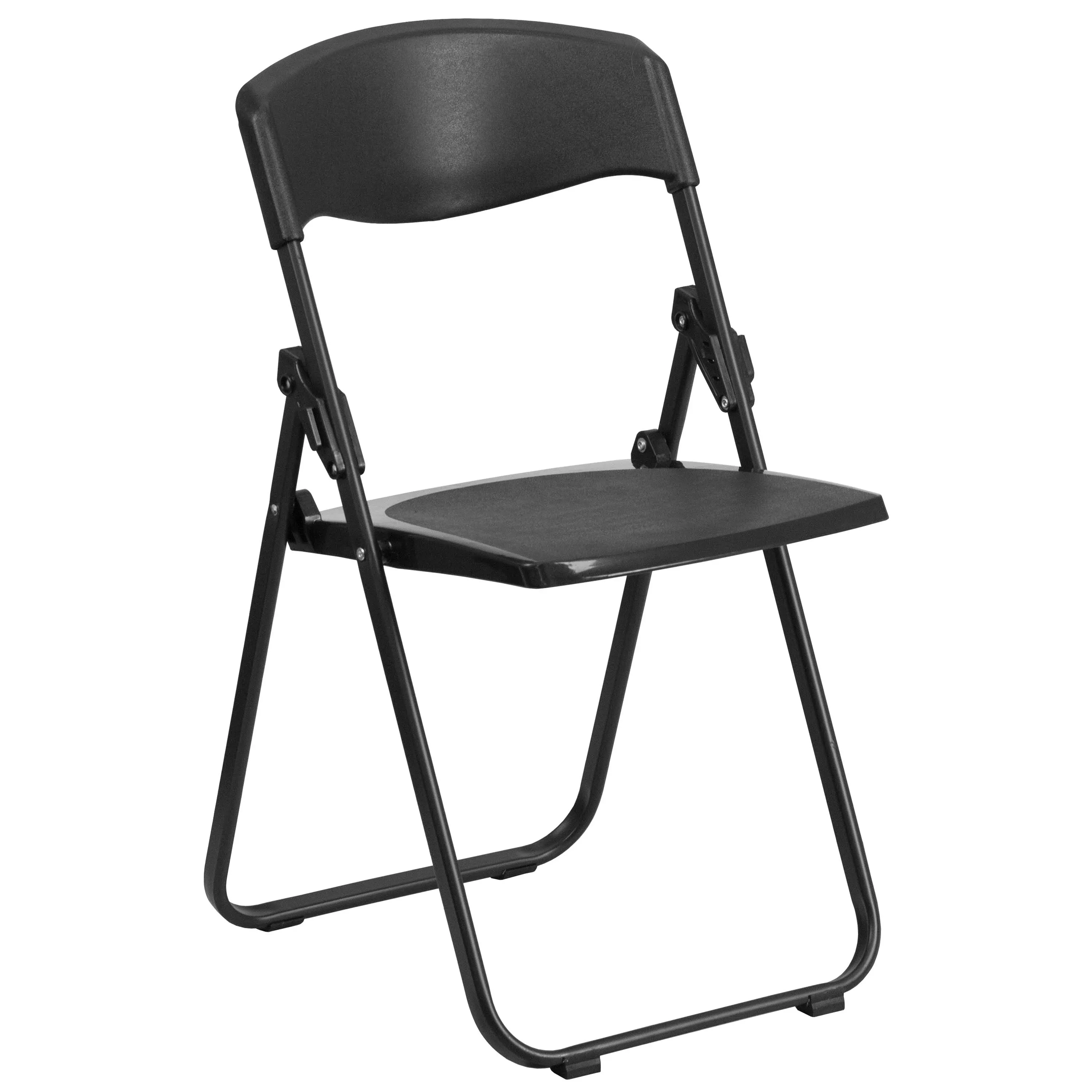 Flash HERCULES Series 500 lb. Capacity Heavy Duty Plastic Folding Chair with Built-in Ganging Brackets