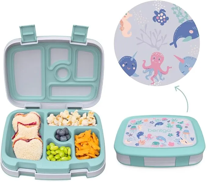 Bentgo Prints Kids Lunch Box, Construction Trucks