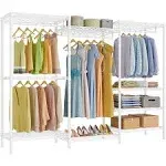 VIPEK V5 Plus Large Portable Closet Rack Freestanding Wardrobe Closet, Heavy Duty Multi-functional Clothes Rack, White