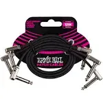 Ernie Ball 12" Flat Ribbon Patch Cable 3-Pack