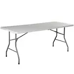 Costway 6' Folding Table Portable Plastic Indoor Outdoor Picnic Party Dining Camp Tables White