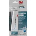 3M Marine Grade Silicone Sealant, PN08017, White, 3 oz Tube